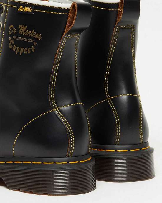 Botas Con Cordones Dr. Martens Capper Vintage Smooth Mujer Negros MX-64095